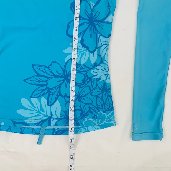 Dakine Rashguard Top Blue Flora Size Small - Picture 5 of 8